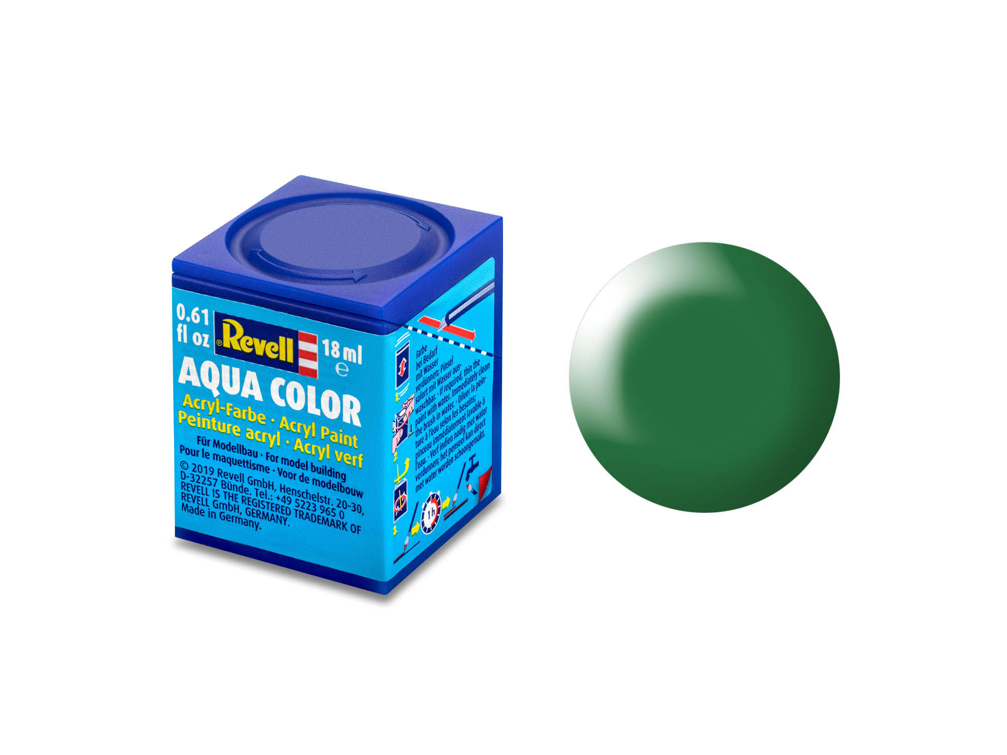 064-36364 - laubgrün, seidenmatt RAL 6001 Aqua Color 18 ml